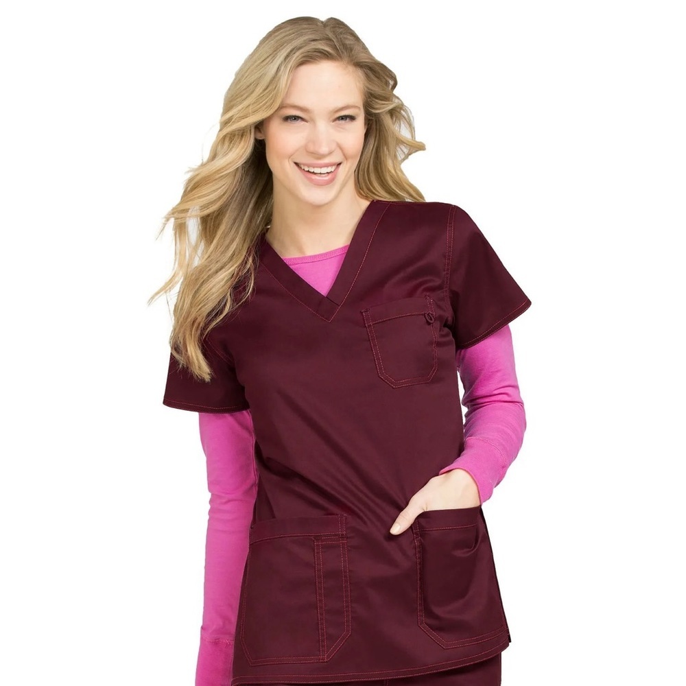 Med Couture Mc2 Niki Women's Multi-Pocket V-Neck Scrub Top-8496